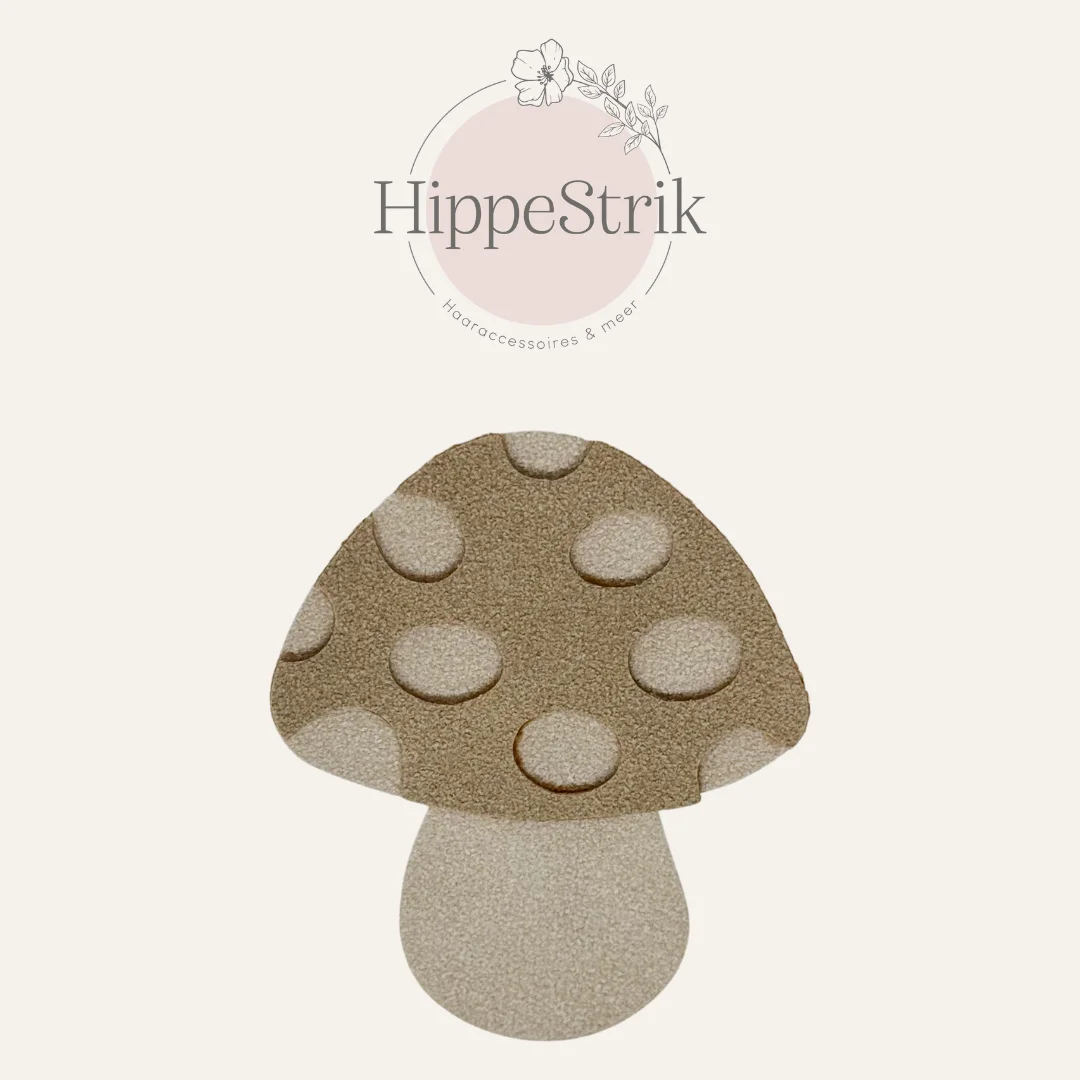 Paddenstoel bruin met beige - alligator