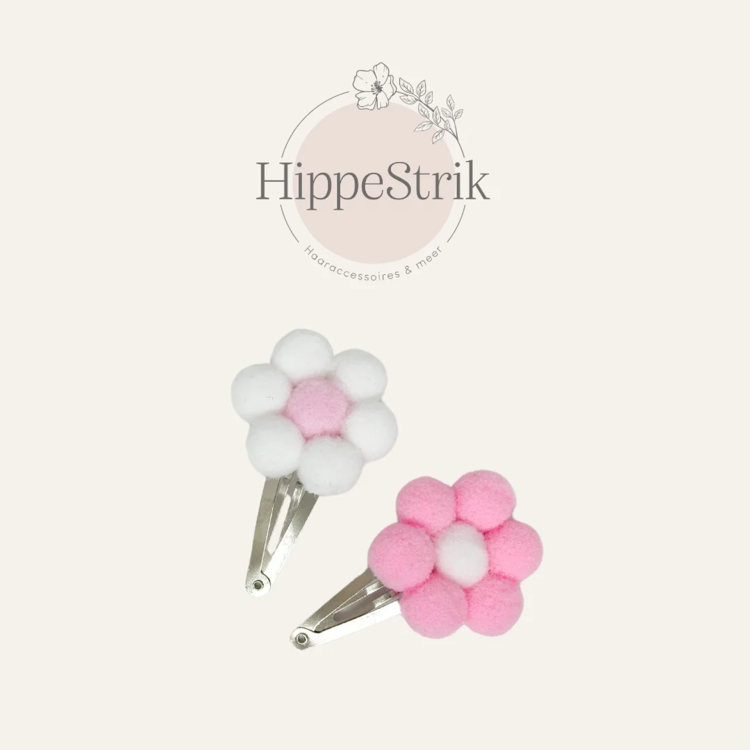 Daisy pompom klikklak - roze