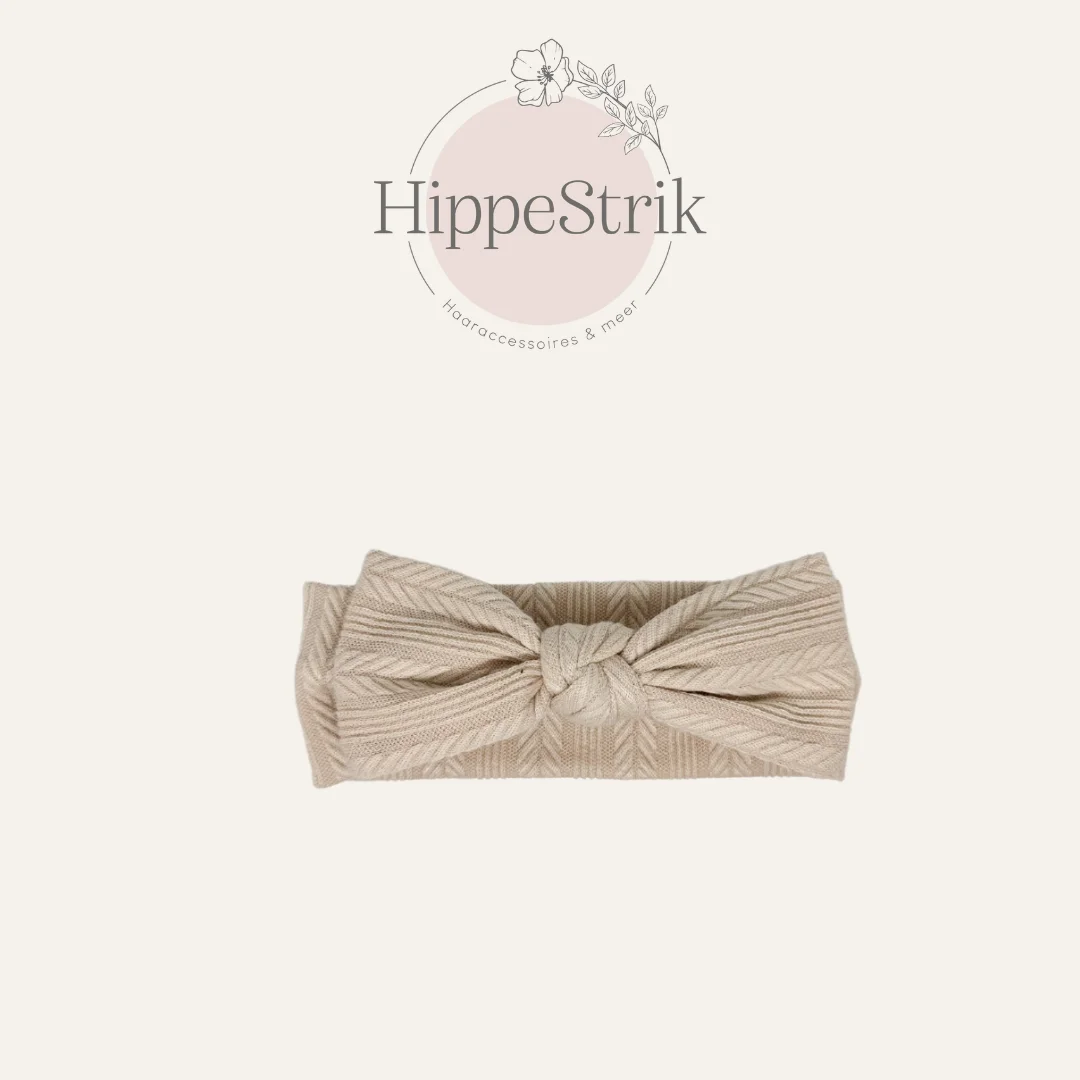 Haarband katoen - beige