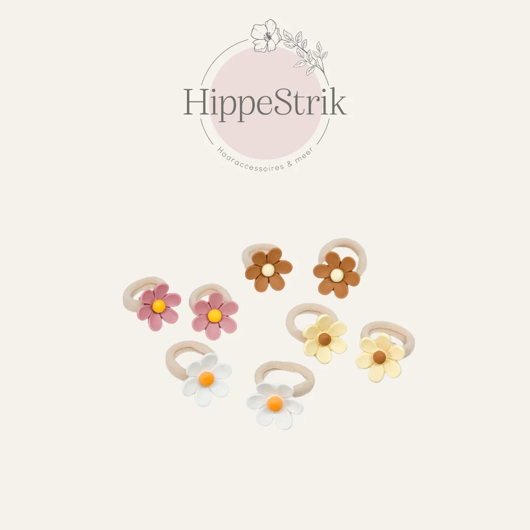 Mini elastiekjes cadeausetje - Daisy