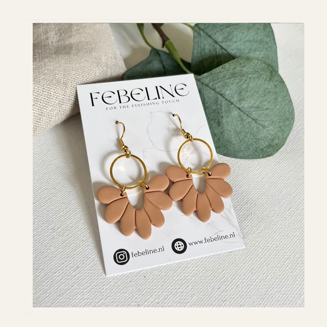 Oorbellen Clara - camel