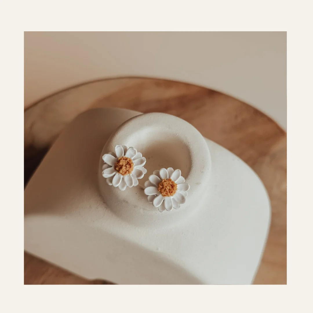 Oorbellen - madelief stud