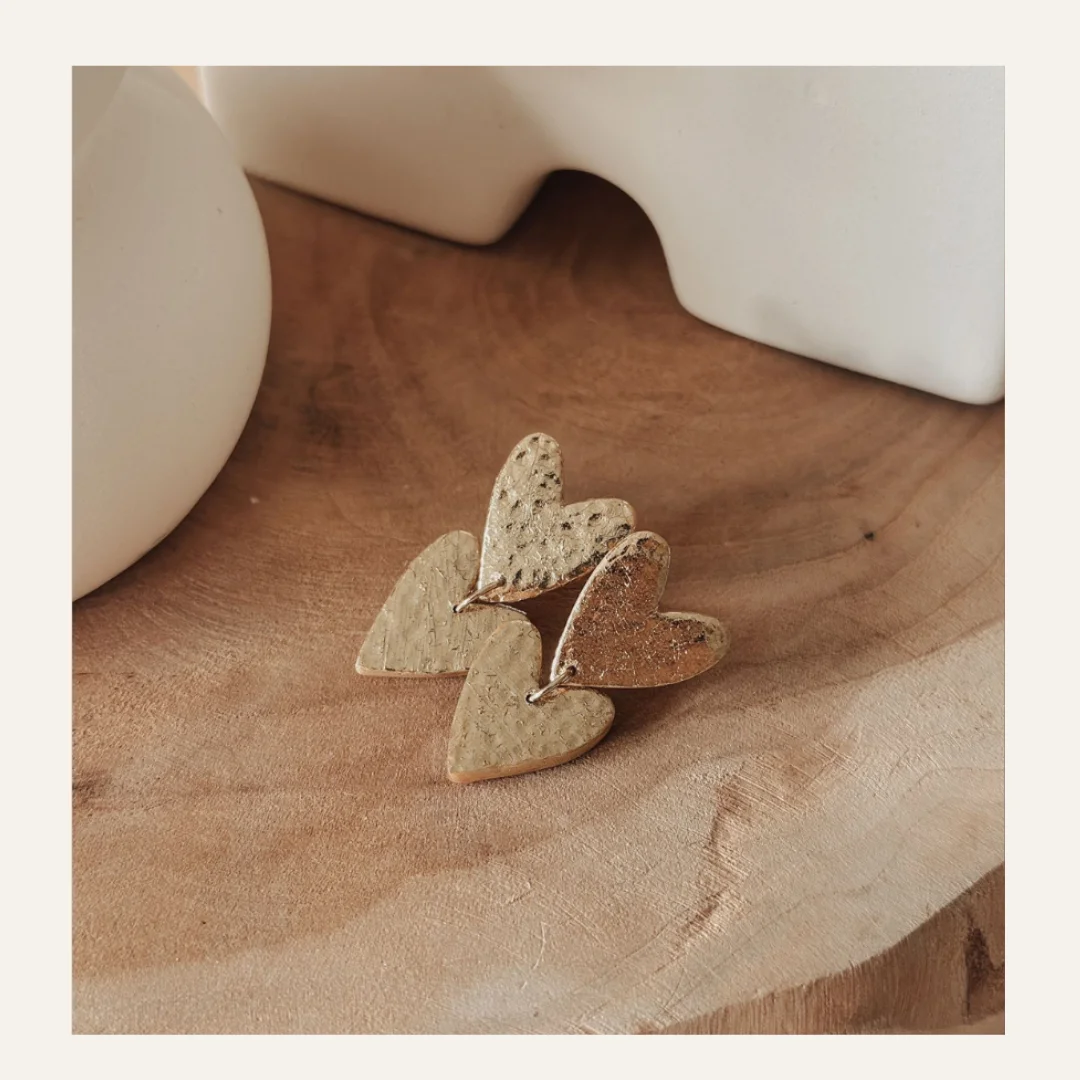 Oorbellen - gouden hartjes