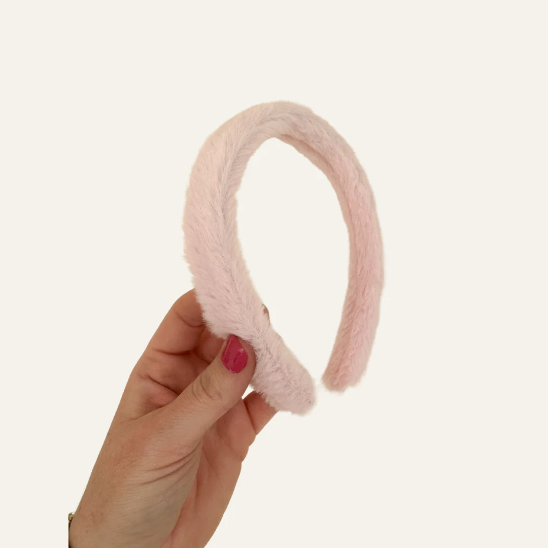 Pluche diadeem - roze