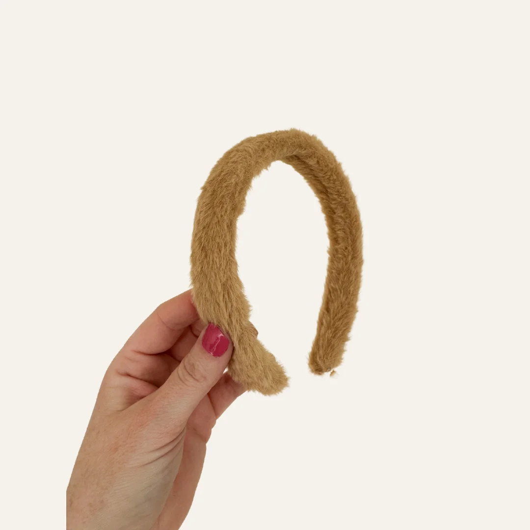 Pluche diadeem - bruin