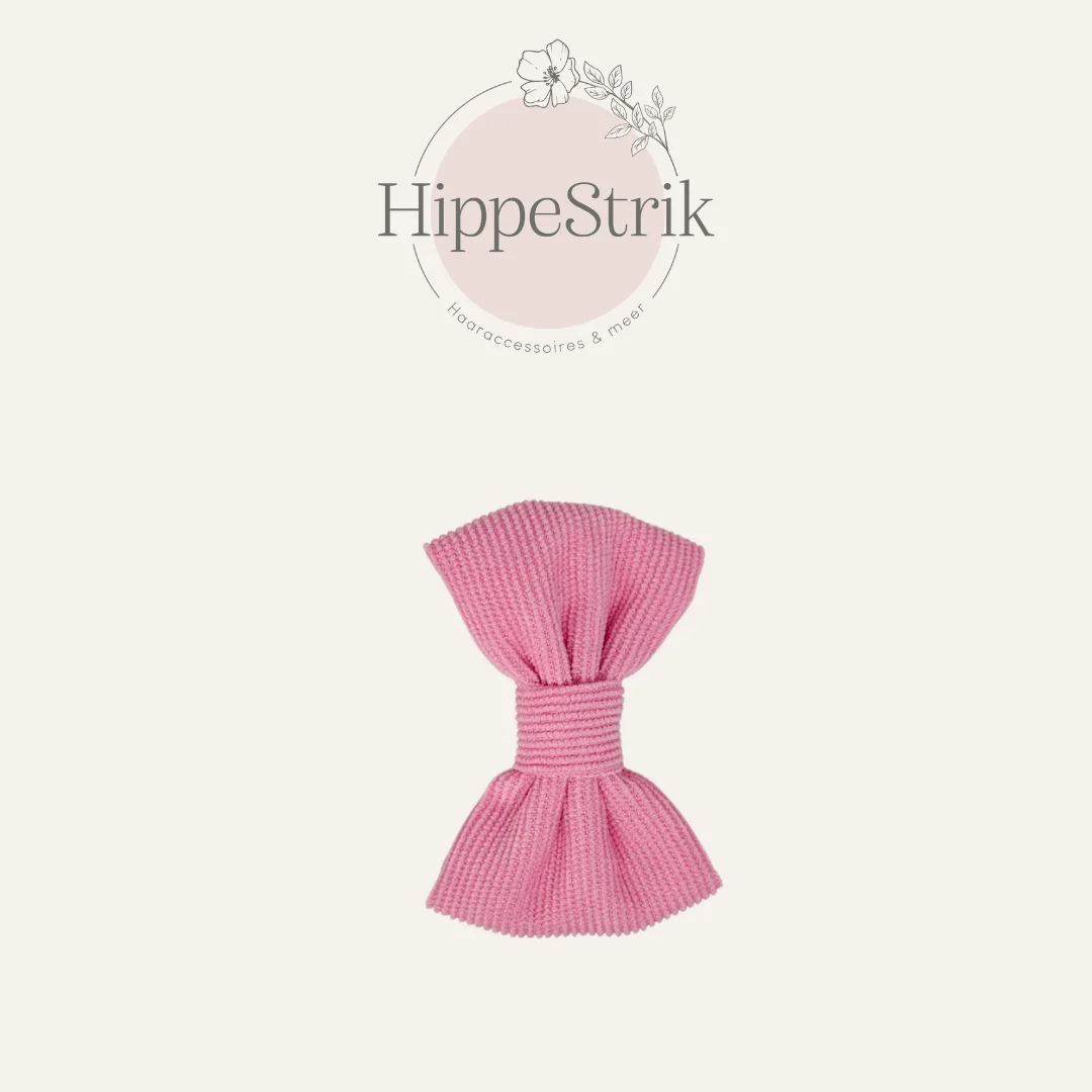 Rib strik - flamingo roze