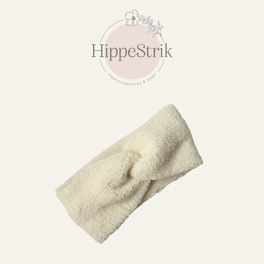 Teddy haarband natural white - mini