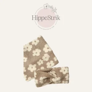 Combiset teddy haarband & colsjaal lovely flowers - midi
