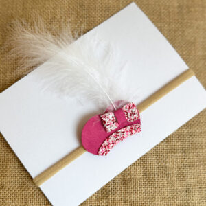 Haarbandje pietenmutsje - fuchsia