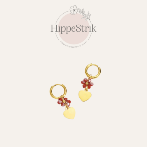 Oorbellen goud - happy hearts