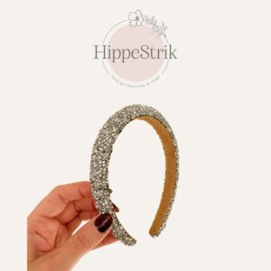 Strass diadeem breed | zilver